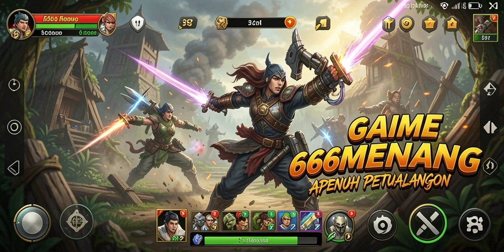 Tampilan seru gameplay 666MENANG dengan aksi mendebarkan dan karakter beragam.