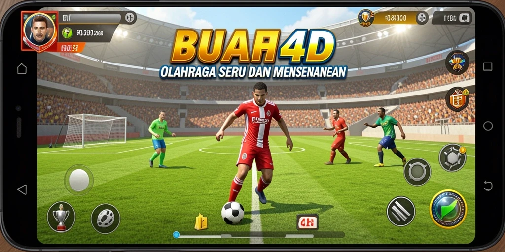 Tampilan gameplay menarik dari BUAH4D yang menampilkan aksi olahraga seru.