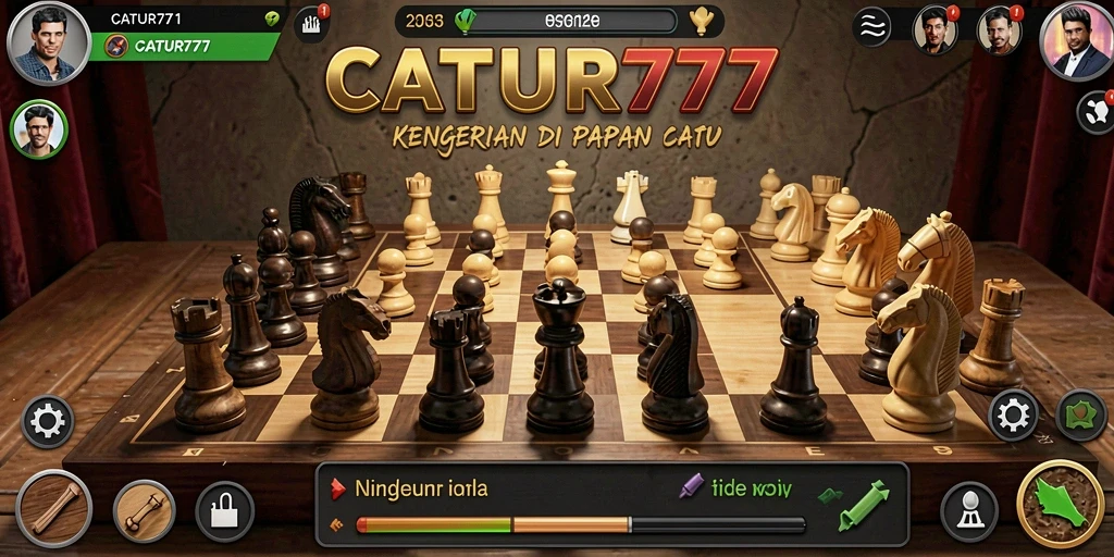 Tampilan gameplay menegangkan dari CATUR777 dengan elemen Horror yang mendalam.