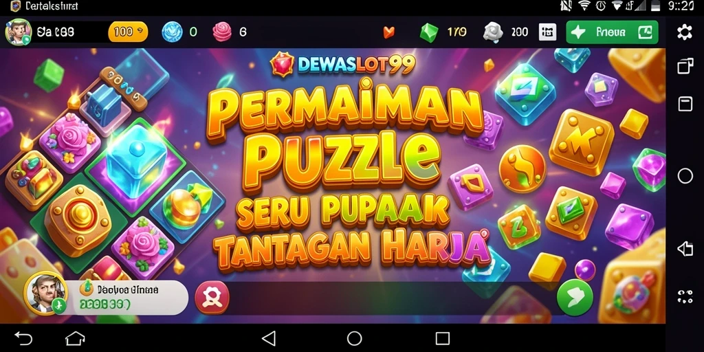 Tampilan gameplay menarik dari DEWASLOT99 dengan teka-teki yang menantang.
