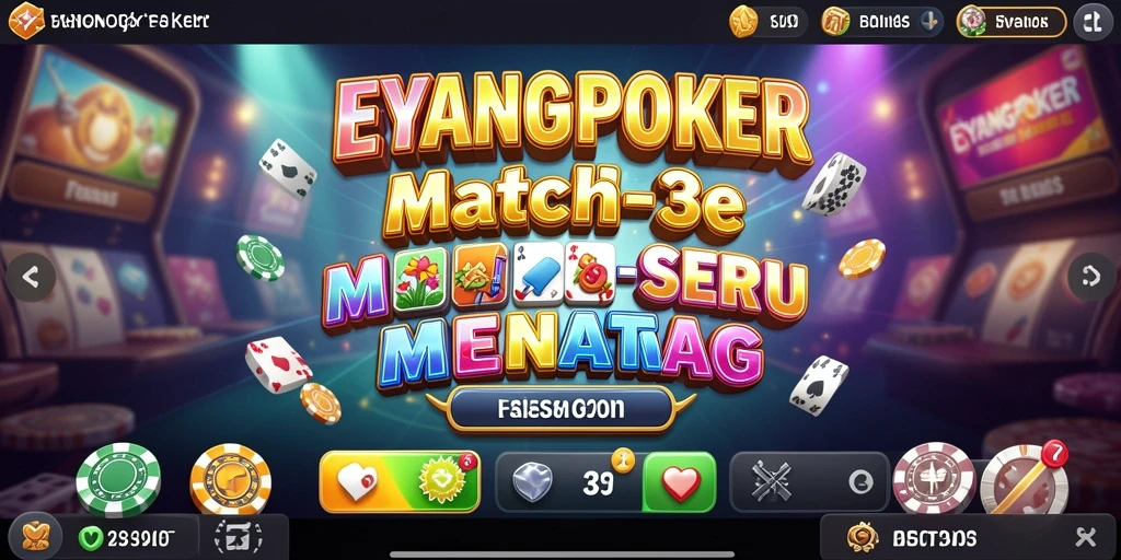 Tampilkan gameplay seru dari EYANGPOKER yang penuh tantangan Match-3.