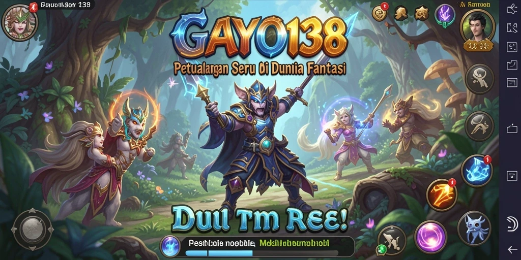 Tampilan gameplay <strong>GAYO138</strong> dengan aksi petualangan seru dan karakter menawan.
