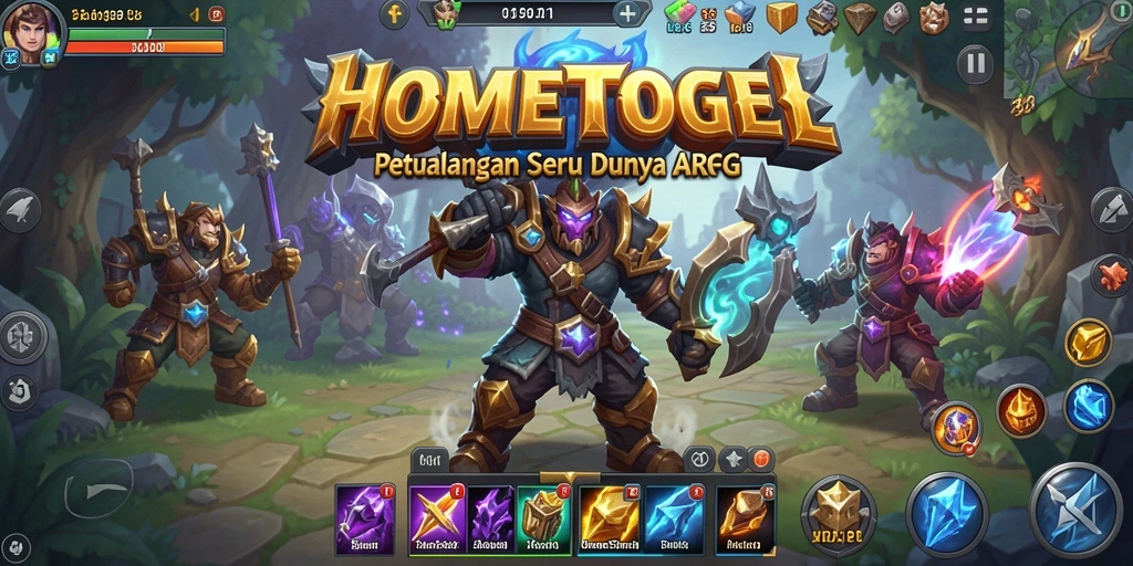 Tampilan action seru dalam gameplay HOMETOGEL di dunia ARPG.