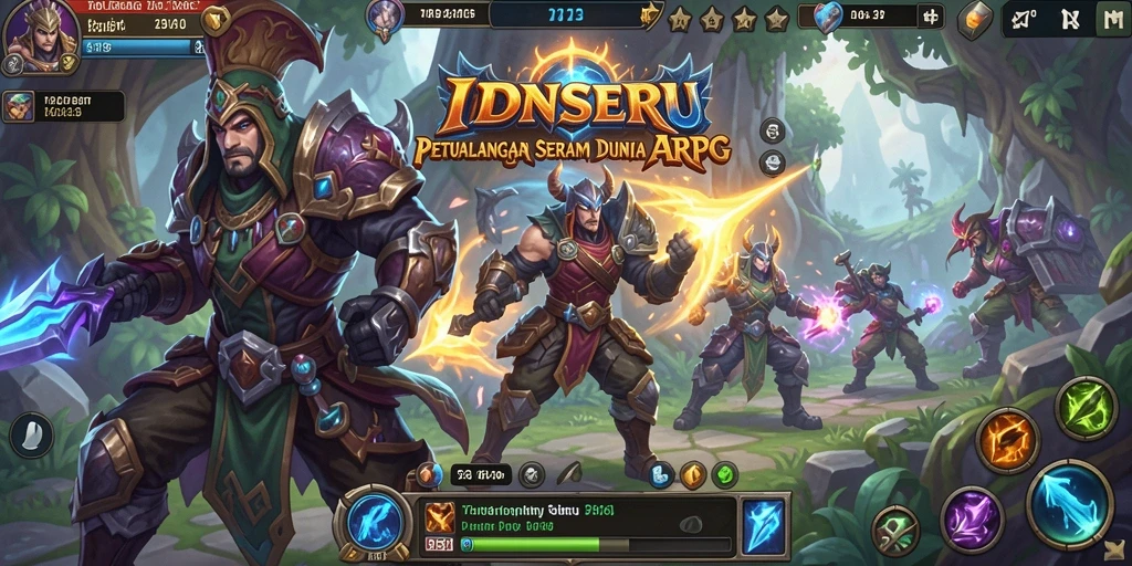 Tampilan gameplay menarik dari IDNSERU dalam genre ARPG.