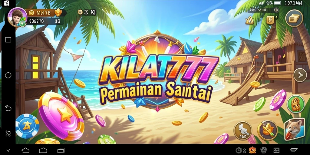 Tampilan gameplay KILAT777 yang seru dan penuh warna.
