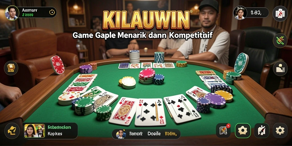 Gameplay seru dan interaktif KILAUWIN saat bermain Gaple.