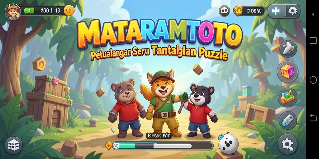 Screenshot gameplay MATARAMTOTO menampilkan tantangan puzzle yang menarik.