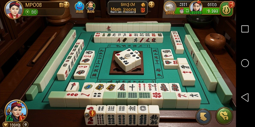 Tampilan gameplay MPO08 yang menampilkan keseruan bermain Mahjong.