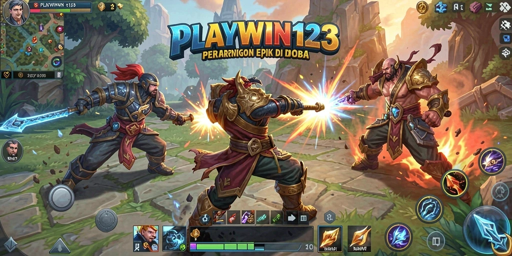 Screenshot gameplay menarik dari PLAYWIN123 yang menunjukkan aksi tim.