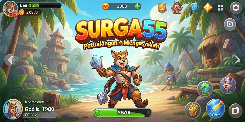 Tampilan gameplay SURGA55 yang seru dan penuh aksi.