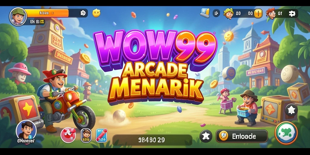 Gameplay seru WOW99 yang menampilkan aksi Arcade penuh warna.