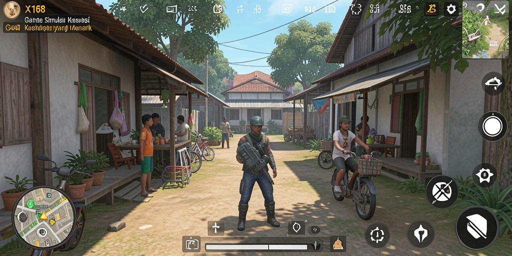 Tampilan gameplay <strong>X168</strong> yang interaktif dan menarik di dunia simulasi.